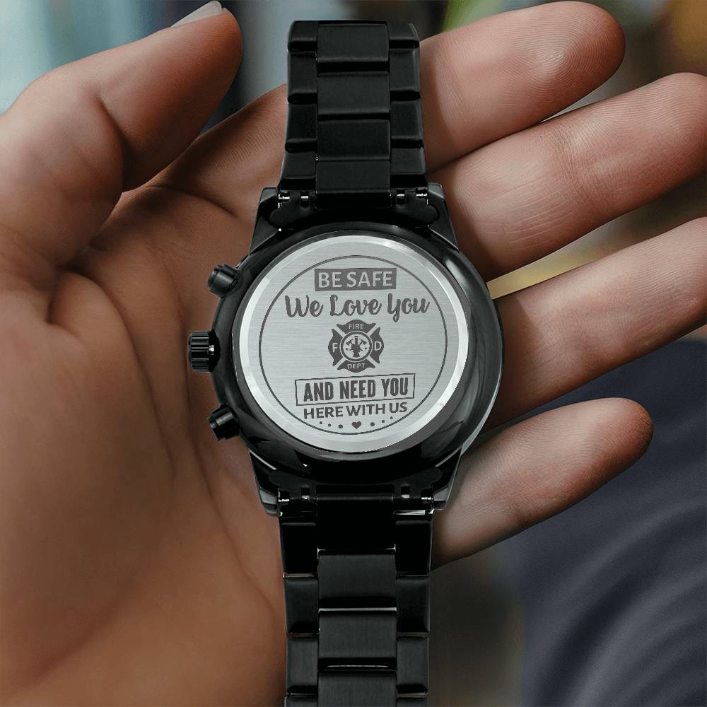 To My Firefighter Husband Need You Here With Us (Charcoal Black) – Men&