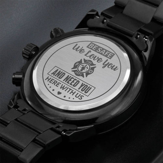 To My Firefighter Husband Need You Here With Us (Charcoal Black) – Men&
