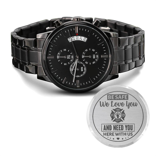 To My Firefighter Husband Need You Here With Us (Charcoal Black) – Men&