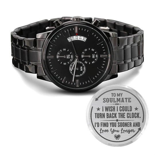To My Soulmate Turn Back the Clock (Charcoal Black) – Men&