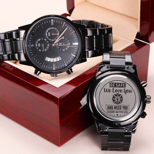 To My Firefighter Husband Need You Here With Us (Charcoal Black) – Men&