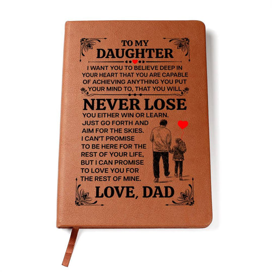 To My Daughter Promise – Leather Journal