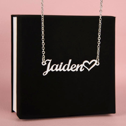 Classic Heart Style Name Necklace