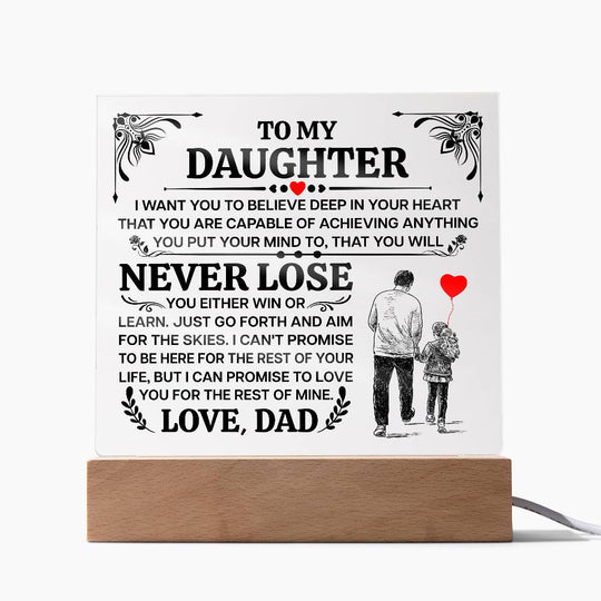 To My Daughter Promise – Acrylic Square
