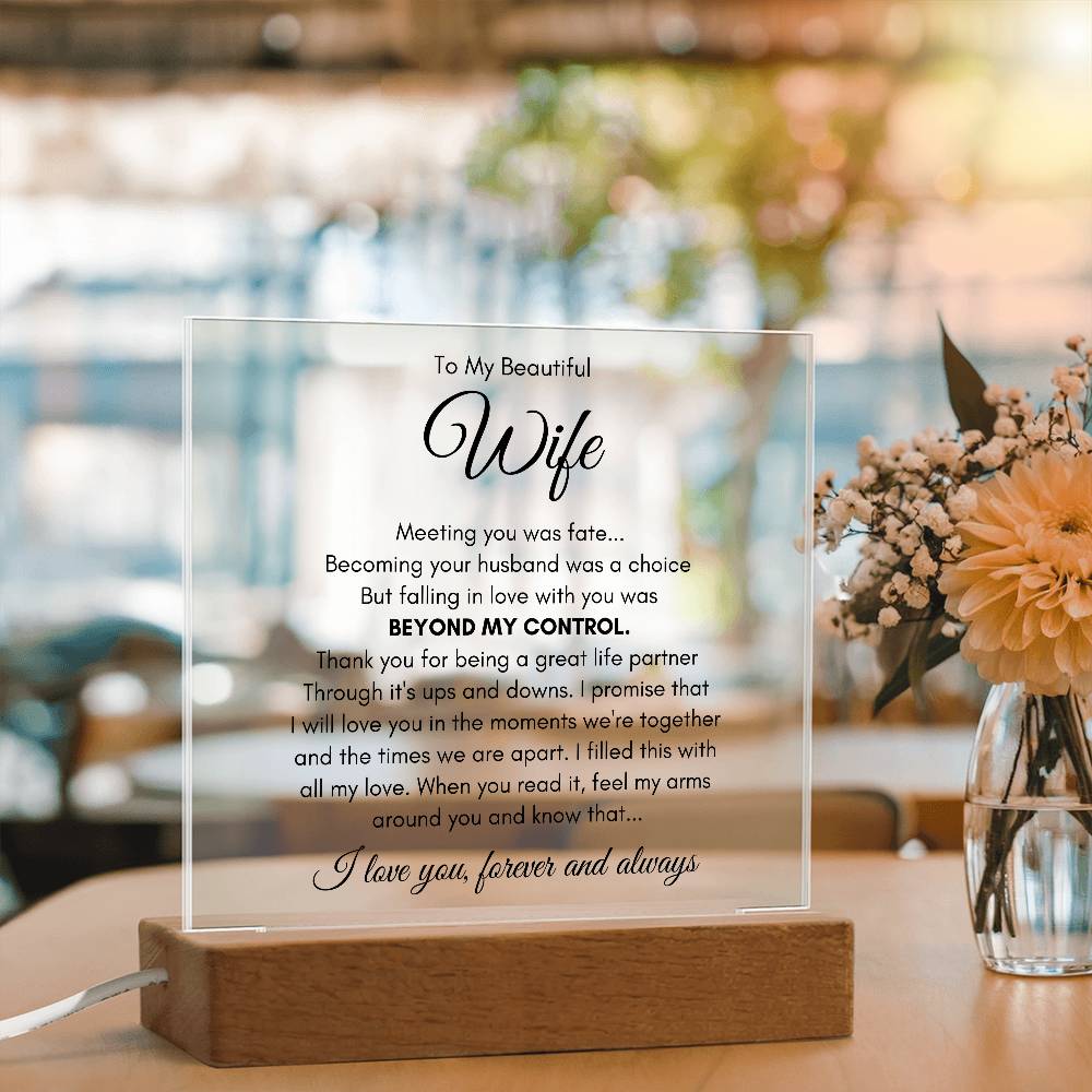 To My Wife Fate – Acrylic Square