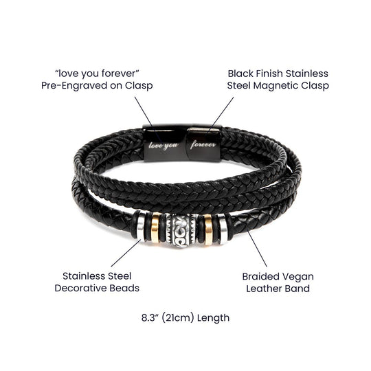 Never Forget Love You Forever (To My Grandson) – Bracelet