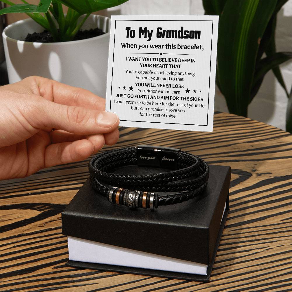 Love You Forever Believe Deep (To My Grandson) – Bracelet