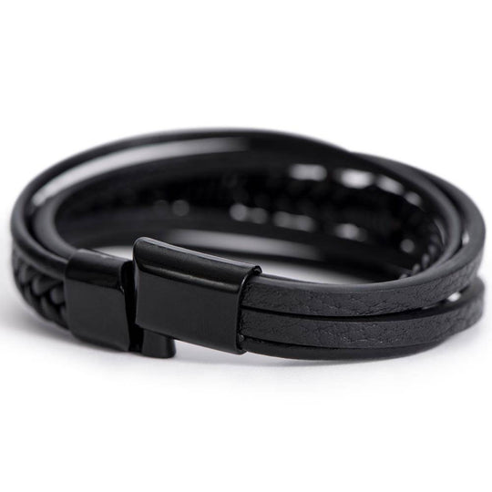 Proverbs 20:7 - Leather Cross Bracelet