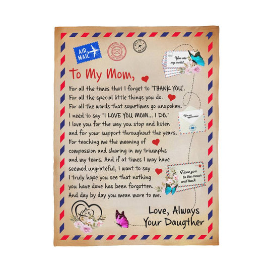 To My Mom Thank You – Coral Fleece Blanket