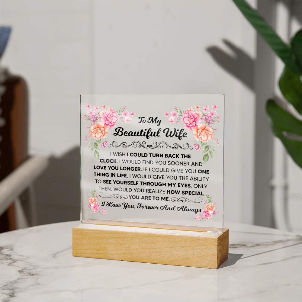 To My Beautiful Wife – Acrylic Square