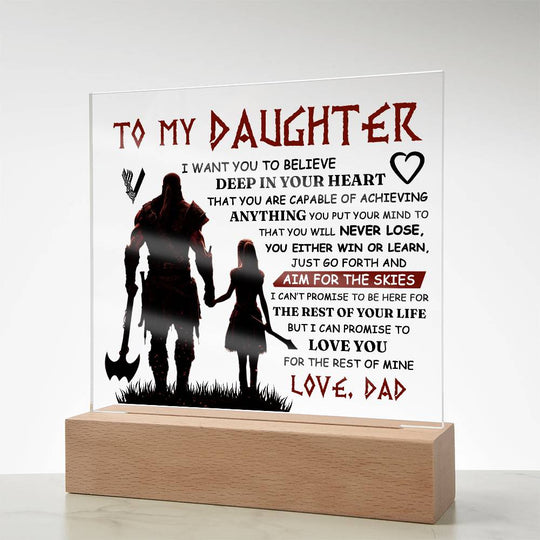 To My Daughter Skies – Acrylic Square