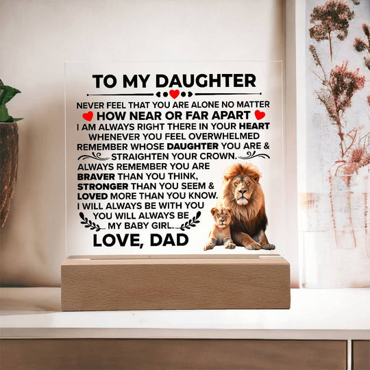 To My Daughter Braver – Acrylic Square