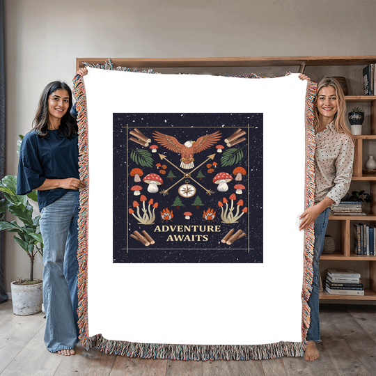 Adventure Awaits - Woven Blanket